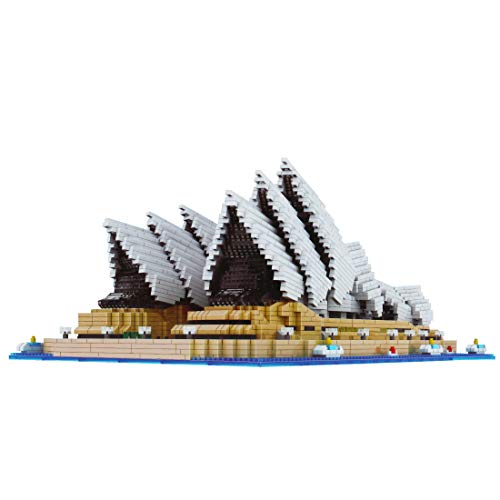 Larcele 4131 Stücke Mikro Weltberühmtes Gebäude Set Bausteine Spielzeug Bricks Mini Bauen Bauklötze für Kinder und Erwachsene KLJM-03 (Opernhaus in Sydney, Australien) von Larcele
