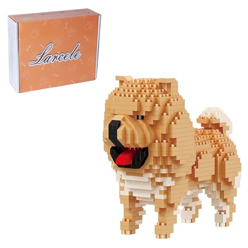 Larcele 768 Stücke Mikro Bausteine Spielzeug Kit, Mini Tier Bricks Bauen Bauklötze Satz KLJM-05(Chow Chow) Mehrweg von Larcele