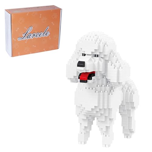 Larcele 790 Stücke Mikro Bausteine Spielzeug Kit, Mini Tier Bricks Bauen Bauklötze Satz KLJM-05(Teddy in Weiß) Mehrweg von Larcele