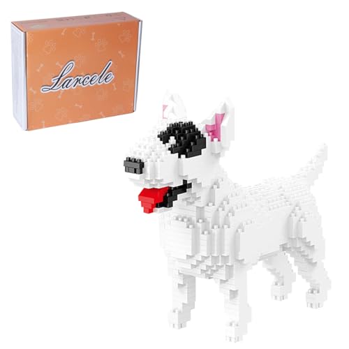 Larcele 797 Stücke Mikro Bausteine Spielzeug Kit, Mini Tier Bricks Bauen Bauklötze Satz KLJM-05(Bullterrier) Mehrweg von Larcele
