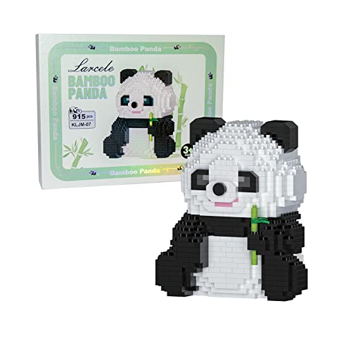 Larcele 915 Stücke Mikro Bausteine Spielzeug Kit, Mini Bricks Bauen Bauklötze Satz KLJM-07 Mehrweg (Bambus Panda) von Larcele
