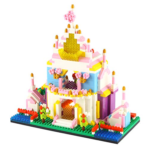 Larcele 988 Stücke Mikro Bausteine Spielzeug Bricks Bauen Bauklötze KLJM-02 (Prinzessin Schloss) Mehrweg von Larcele