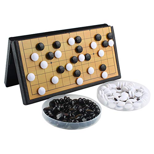 Larcele Falten Magnetisch Go Spiel Set mit Steinen und Brett zum Reisen CXWQ-01 (Klein) von Larcele