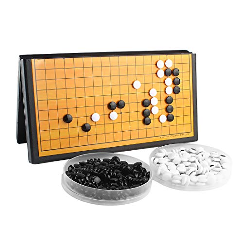 Larcele Falten Magnetisch Go Spiel Set mit Steinen und Brett zum Reisen CXWQ-01 (Mittel) von Larcele