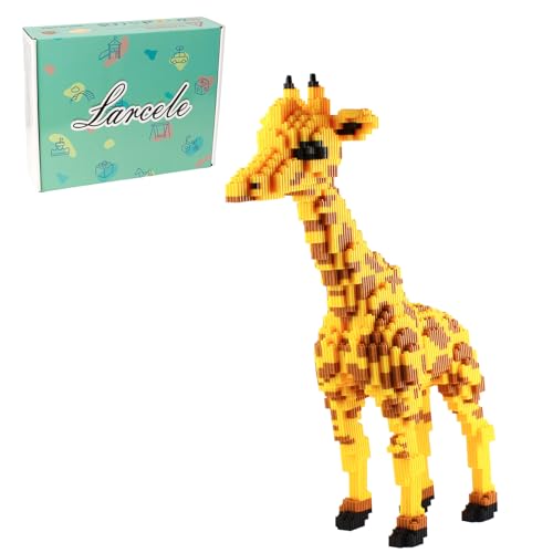Larcele Giraffe Bausteine Spielzeug Bricks Tier Bauen Bauklötze,4737 Stücke KLJM-02 Mehrweg (Modell 2841) von Larcele