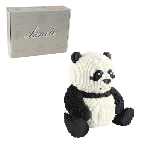 Larcele Groß Panda Bausteine Spielzeug Set, Mini Hund Bauklötze Kit für Jugendliche und Erwachsene, 7812 Stücke von Larcele