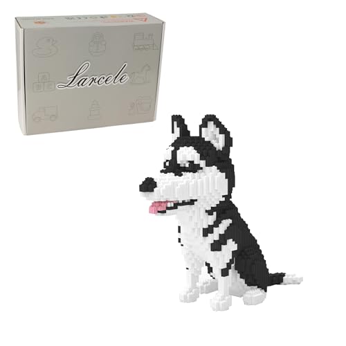 Larcele Großer Husky Bausteine Spielzeug Set, Mini Hund Bauklötze Kit für Jugendliche und Erwachsene, 6478 Stücke Larcele Großer Husky Bausteine Spielzeug Set, Mini Hund Bauklötze Kit für Jugendliche und Erwachsene, 6478 Stücke von Larcele