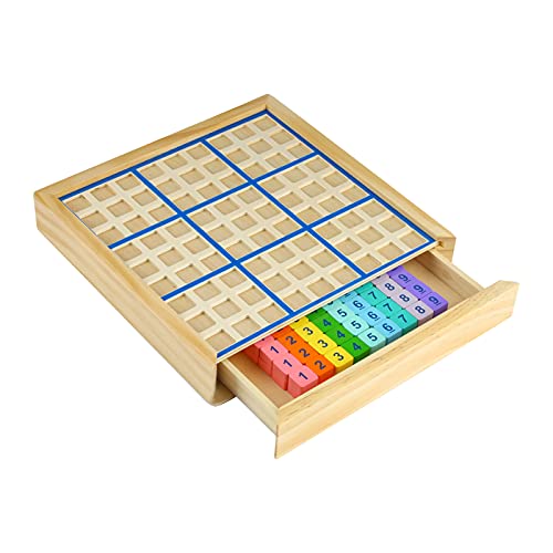 Larcele Holz Sudoku Puzzle Brettspiel mit Schublade (bunt) SD-08 von Larcele
