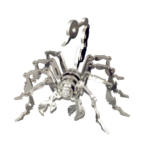 Larcele Mechanische 3D-Metall-Puzzles für Erwachsene, DIY-Montage, Stahl-Insekten-Serie, Metall-Puzzles, Heimdekoration, Kunst, Handwerk, Bauspielzeug, KJPZ-02 (kleiner Skorpion) von Larcele