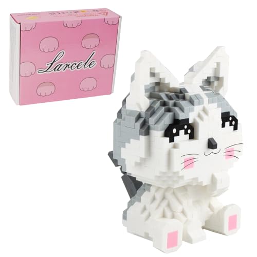 Larcele KLJM-02 1033 Stück Mini Katze Bausteine Spielzeug Tierziegel wiederverwendbar von Larcele