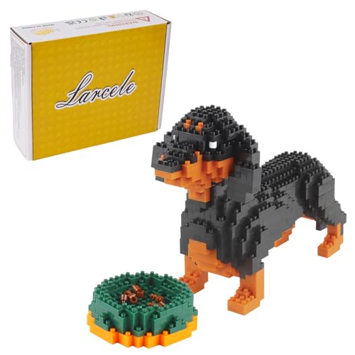 Larcele Mikro Hund Bausteine Spielzeug Bricks Haustier Bauen Bauklötze,898 Stücke KLJM-02 (Dackel) Mehrweg von Larcele