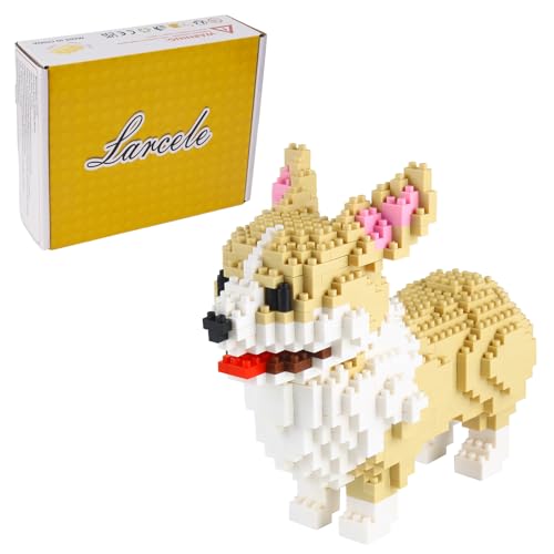 Larcele Mikro Hund Bausteine Spielzeug Bricks Haustier Bauen Bauklötze,950 Stücke KLJM-02 (Welsh Corgi Cardigan) Mehrweg von Larcele
