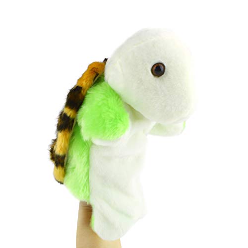 Larcele Niedlichen Plüsch Handpuppe weichen Stofftier Spielzeug (SO-15 Hellgrüne Schildkröte) von Larcele