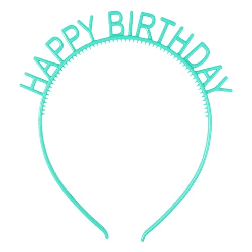 Happy Birthday Haarband 1PCS Geburtstag Tiara,Haarband für Geburtstagsfeier Zubehör,Bunte Kuchendekoration Party Stirnband Hut für Kinder Mädchen Stirnband (Green) von Larfraecy