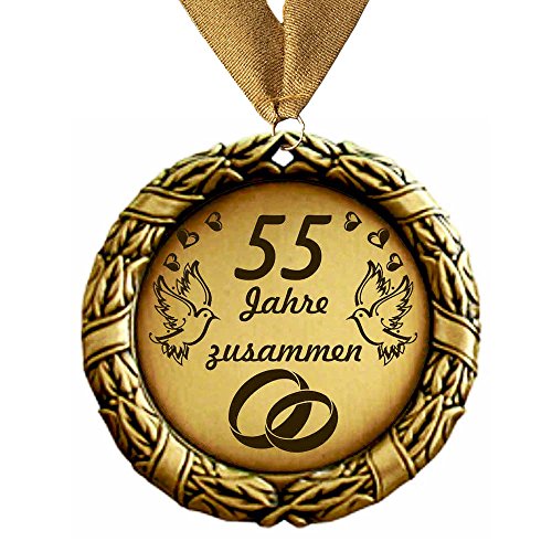 Larius Group Medaille Orden 55 Jahre zusammen Platinhochzeit Hochzeitzeit von Larius Group