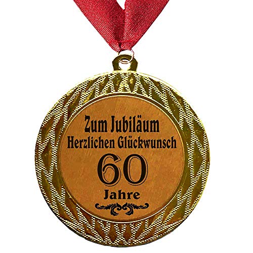 Larius Group Medaille Orden zum Jubiläum 60 Jahre Auszeichnung Ehrenorden zum Geburtstag Geschenk Jubilar Persönlichen Orden zum Geburtstag von Larius Group
