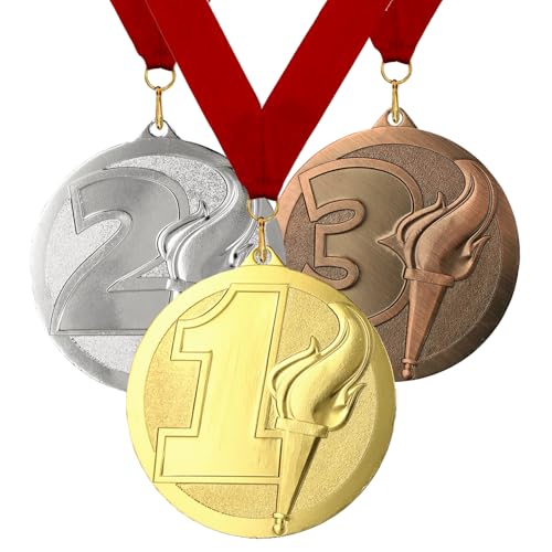 Larius 3 Stücke Premium Metall Gewinner Award Medaillen für Sport, Wettbewerbe, Zahlenmedaillen 1 2 3 Platz Larius 3 Stücke Premium Metall Gewinner Award Medaillen für Sport, Wettbewerbe, Zahlenmedaillen 1 2 3 Platz von Larius