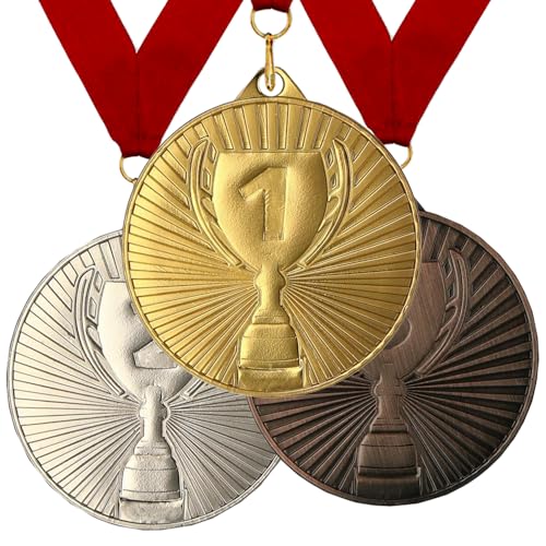 Larius Gewinner Medaillen 3er-Set – Metallmedaillen für Sport & Wettbewerbe, Zahlenmedaillen 1 2 3 Platz Larius Gewinner Medaillen 3er-Set – Metallmedaillen für Sport & Wettbewerbe, Zahlenmedaillen 1 2 3 Platz von Larius
