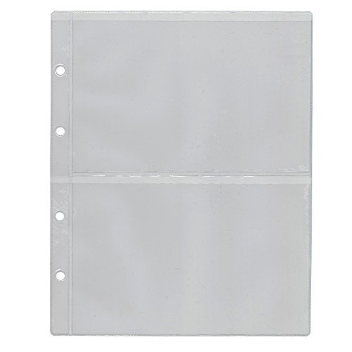 Larius Group Folienblätter für Banknoten Geldscheine Postkarten Münzhüllen Blätter , Verschiedene Größen und Fächer (2 Zellen - 120x185 mm) von Larius
