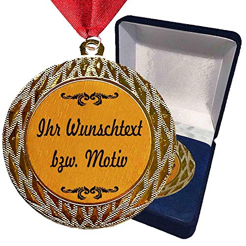 Larius Group Medaille Orden 20 Jahre zusammen Hochzeitzeit Hochzeitzeitsgeschenk Geschenk Auszeichnung Ehrenorden Wunschtext (mit Wunschtext und Schachtel) von Larius