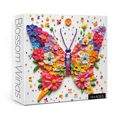 Blütenflügel-Puzzle, 1000 Teile, für Erwachsene, buntes Blumen- und Schmetterlingspuzzle, unmögliche Kunst, hübsche, ästhetische, herausfordernde Puzzles Blütenflügel-Puzzle, 1000 Teile, für Erwachsene, buntes Blumen- und Schmetterlingspuzzle, unmögliche Kunst, hübsche, ästhetische, herausfordernde Puzzles von Larkipuzz
