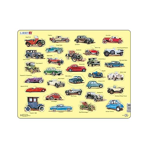 Larsen AK1 Anfänger Puzzle: Automobile, Rahmenpuzzle mit 30 Teilen von Larsen