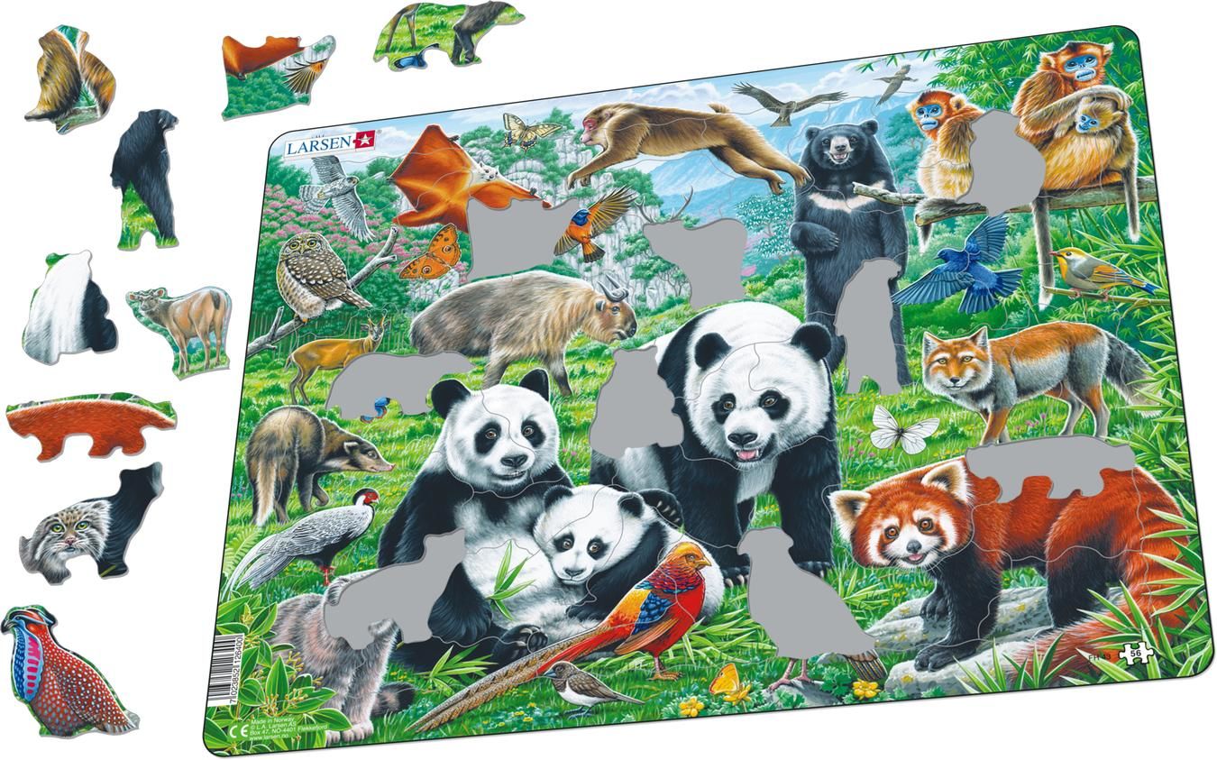 Larsen Chinesisches Tierreich Rahmenpuzzle 56 Teile von Larsen