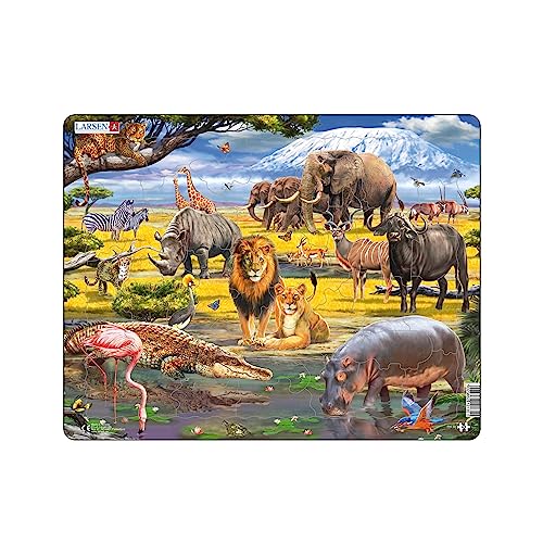 Larsen FH30 Afrikanische Savanne mit dem Kilimandscharo im Hintergrund, 43-teiliges Puzzle ohne Schachtel und Rahmen Larsen FH30 Afrikanische Savanne mit dem Kilimandscharo im Hintergrund, 43-teiliges Puzzle ohne Schachtel und Rahmen von Larsen