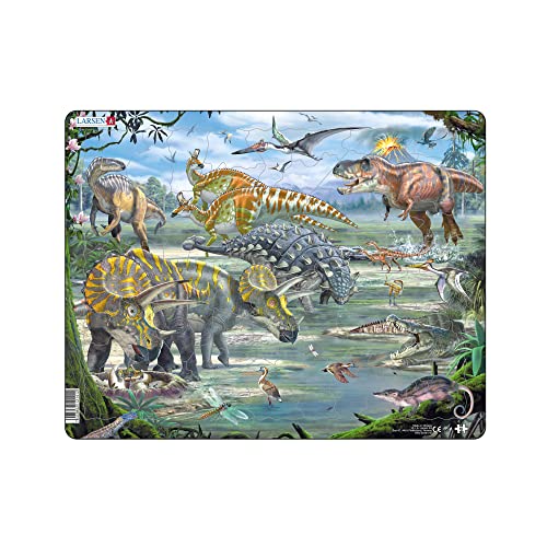 Larsen FH31 Dinosaurier der Kreidezeit, Rahmenpuzzle mit 65 Teilen Larsen FH31 Dinosaurier der Kreidezeit, Rahmenpuzzle mit 65 Teilen von Larsen