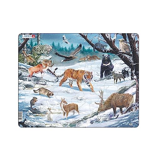 Larsen FH34 Winterliche Tierwelt in Sibirien und Nordostasien, 66 Teile Rahmenpuzzles Jigsaw Puzzle Larsen FH34 Winterliche Tierwelt in Sibirien und Nordostasien, 66 Teile Rahmenpuzzles Jigsaw Puzzle von Larsen