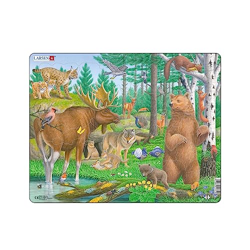 Larsen FH36 Rahmenpuzzle für Kinder I Tierwelt des nördlichen Waldes I Puzzle ab 3 Jahre I Schönes Kinderpuzzle mit 29 Teilen I Spiel, Spaß & Lernen Larsen FH36 Rahmenpuzzle für Kinder I Tierwelt des nördlichen Waldes I Puzzle ab 3 Jahre I Schönes Kinderpuzzle mit 29 Teilen I Spiel, Spaß & Lernen von Larsen