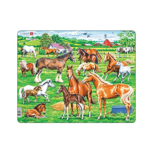 Larsen FH50 - Pferde-Puzzle - Verschiedene Rassen - Puzzle ab 3 Jahren - 33 Teile Larsen FH50 - Pferde-Puzzle - Verschiedene Rassen - Puzzle ab 3 Jahren - 33 Teile von Larsen