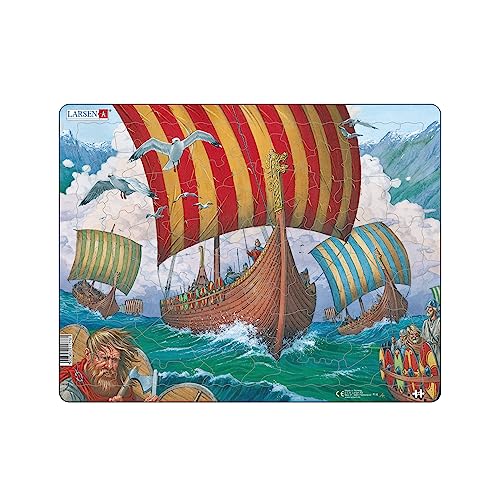Larsen FI6 Rahmenpuzzle für Kinder I Wikingerschiffe auf zur Schlacht I Puzzle ab 4 Jahre I Schönes Kinderpuzzle mit 64 Teilen I Spiel, Spaß & Lernen Larsen FI6 Rahmenpuzzle für Kinder I Wikingerschiffe auf zur Schlacht I Puzzle ab 4 Jahre I Schönes Kinderpuzzle mit 64 Teilen I Spiel, Spaß & Lernen von Larsen