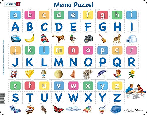 Larsen GP426 MemoPuzzle: Das Alphabet mit 26 Groß- und Kleinbuchstaben, Niederländisch Ausgabe, Rahmenpuzzle mit 52 Teilen Larsen GP426 MemoPuzzle: Das Alphabet mit 26 Groß- und Kleinbuchstaben, Niederländisch Ausgabe, Rahmenpuzzle mit 52 Teilen von Larsen