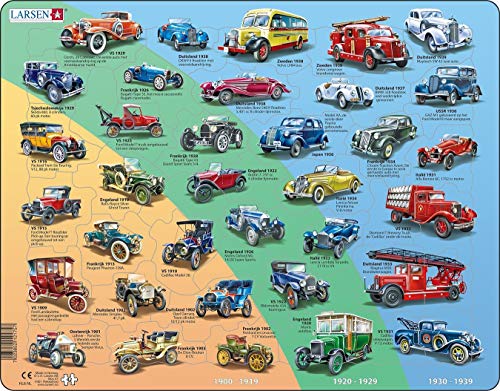 Larsen HL8-NL Puzzel Maxi Historische auto's-42 stukjes, Bunt Larsen HL8-NL Puzzel Maxi Historische auto's-42 stukjes, Bunt von Larsen