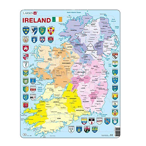 Larsen K15 Puzzle Irland-Politische Karte von Larsen