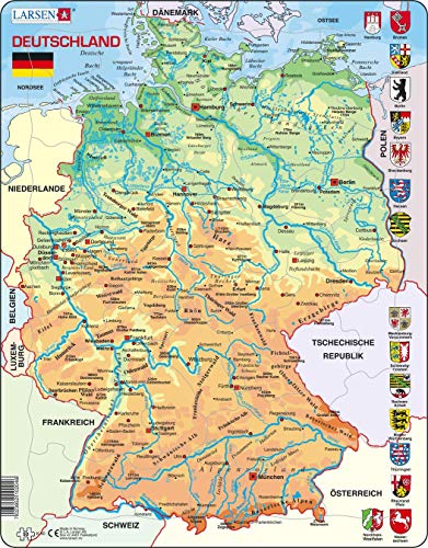 Larsen K40 Deutschland Physische Karte Puzzle - Deutsch - 50 Teile Larsen K40 Deutschland Physische Karte Puzzle - Deutsch - 50 Teile von Larsen