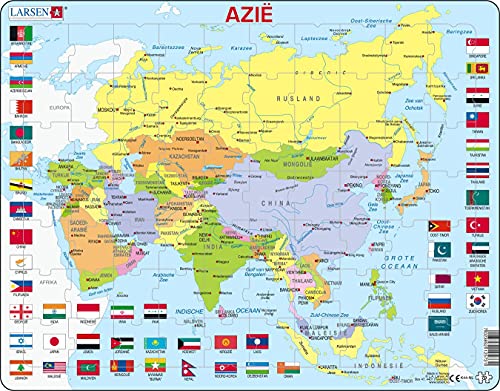 Larsen K44 Asien-Politische Karte, Niederländisch Ausgabe, Rahmenpuzzle mit 70 Teilen Larsen K44 Asien-Politische Karte, Niederländisch Ausgabe, Rahmenpuzzle mit 70 Teilen von Larsen