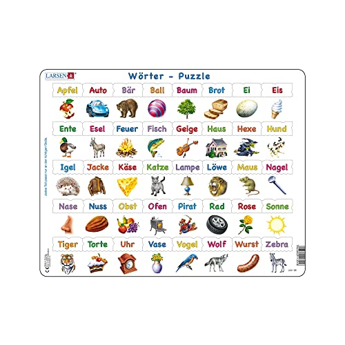 Larsen LS41 Lesen Lernen: Einfache Wörter aus 23 Kleinbuchstaben, Deutsch Ausgabe, Rahmenpuzzle mit 40 Teilen Larsen LS41 Lesen Lernen: Einfache Wörter aus 23 Kleinbuchstaben, Deutsch Ausgabe, Rahmenpuzzle mit 40 Teilen von Larsen