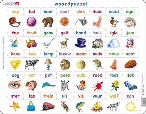 Larsen LS41 Lesen Lernen: Einfache Wörter aus 23 Kleinbuchstaben, Niederländisch Ausgabe, Rahmenpuzzle mit 40 Teilen Larsen LS41 Lesen Lernen: Einfache Wörter aus 23 Kleinbuchstaben, Niederländisch Ausgabe, Rahmenpuzzle mit 40 Teilen von Larsen