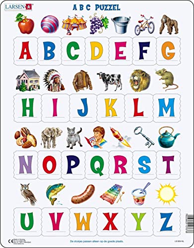 Larsen LS826 Lernen Sie das Alphabet: 26 Großbuchstaben, Niederländisch Ausgabe, Rahmenpuzzle mit 26 Teilen Larsen LS826 Lernen Sie das Alphabet: 26 Großbuchstaben, Niederländisch Ausgabe, Rahmenpuzzle mit 26 Teilen von Larsen