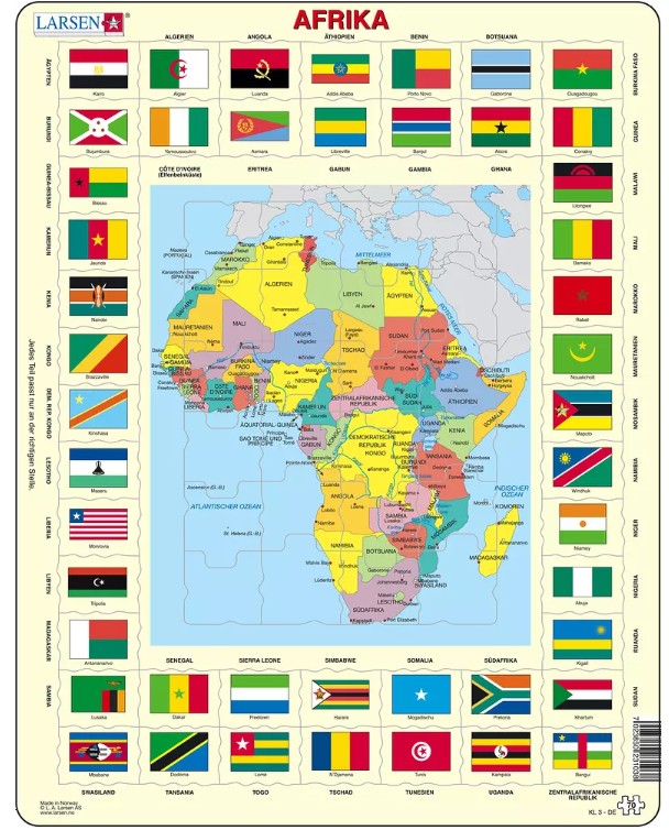 Larsen Rahmenpuzzle - Afrika 70 Teile Puzzle Larsen-KL3-DE von Larsen