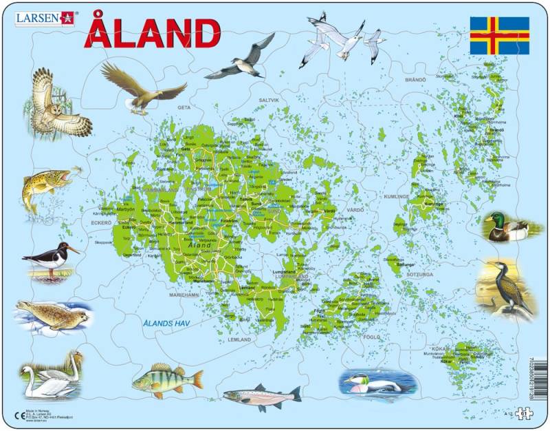 Larsen Rahmenpuzzle - Âland-Inseln 61 Teile Puzzle Larsen-A12-SE von Larsen