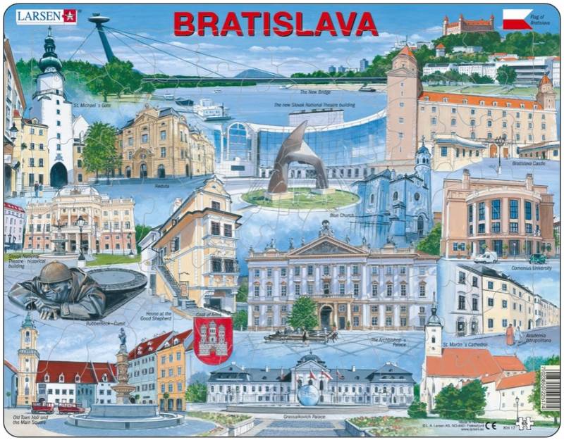 Larsen Rahmenpuzzle - Bratislava (auf Englisch) 65 Teile Puzzle Larsen-KH17-EN von Larsen