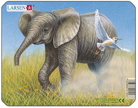 Larsen Rahmenpuzzle - Elefantenbaby 9 Teile Puzzle Larsen-M9-1 Larsen Rahmenpuzzle - Elefantenbaby 9 Teile Puzzle Larsen-M9-1 von Larsen