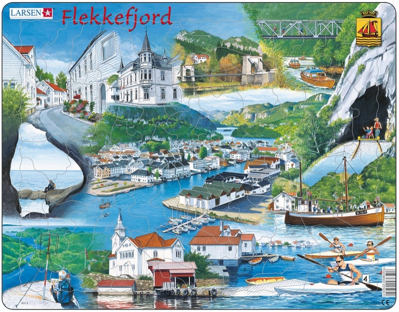 Larsen Rahmenpuzzle - Flekkefjord, Finnland 70 Teile Puzzle Larsen-KH5-NO von Larsen