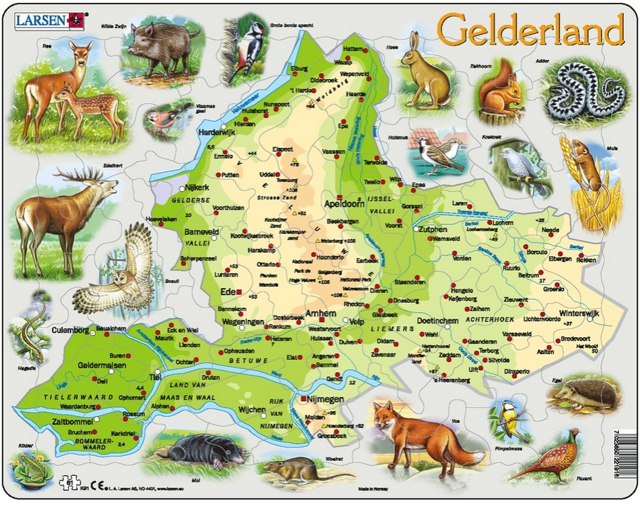 Larsen Rahmenpuzzle - Gelderland 61 Teile Puzzle Larsen-K91 Larsen Rahmenpuzzle - Gelderland 61 Teile Puzzle Larsen-K91 von Larsen
