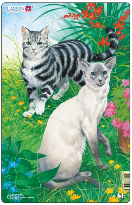 Larsen Rahmenpuzzle - Katzen 10 Teile Puzzle Larsen-H17-1 Larsen Rahmenpuzzle - Katzen 10 Teile Puzzle Larsen-H17-1 von Larsen