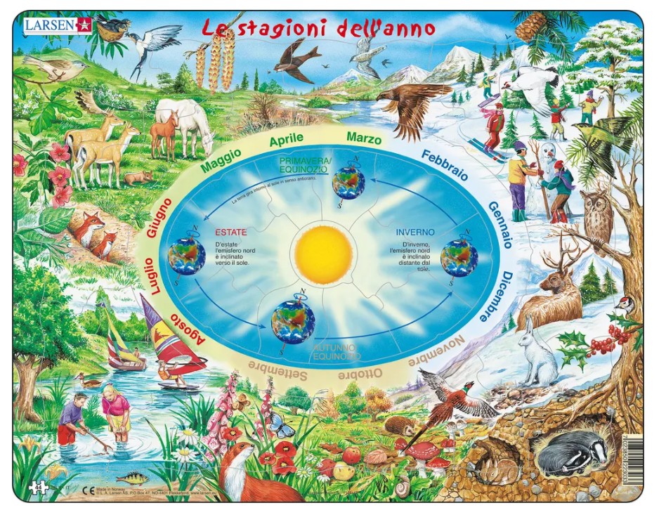 Larsen Rahmenpuzzle - Le stagioni dell'anno (auf Italienisch) 44 Teile Puzzle Larsen-SS3-IT von Larsen