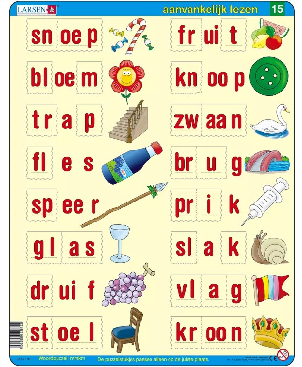 Larsen Rahmenpuzzle - Lerne Niederländisch zu lesen 4 29 Teile Puzzle Larsen-SC14-NL Larsen Rahmenpuzzle - Lerne Niederländisch zu lesen 4 29 Teile Puzzle Larsen-SC14-NL von Larsen
